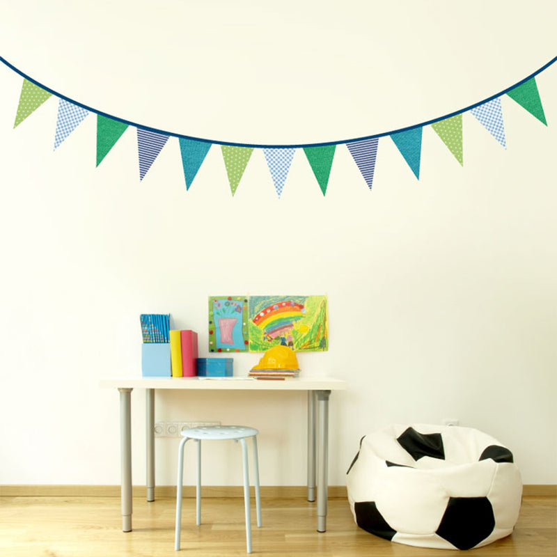 Green and Blue Bunting